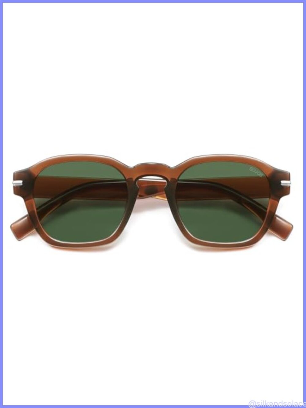 SOJOS Retro Square Polarized Sunglasses UV400 Full Frame Adult